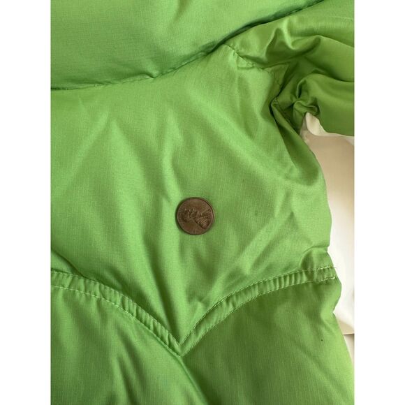 American Eagle Puffer Vest Reversible White Green Quilted Down Outerwear size - Picture 11 of 12